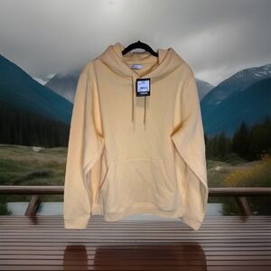 DSG Classic Fleece Hoodie Men's L NWT Solar Melon Yellow Athletic Pullover